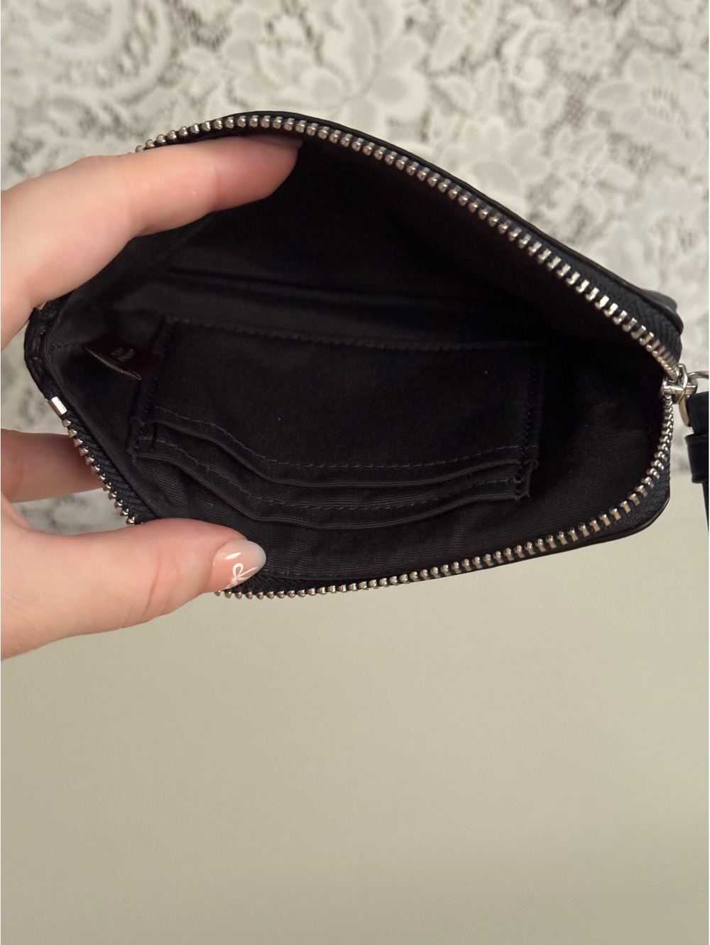 Coach Snowflake Star Signature Wristlet navy blue Silver Holiday Zip Pouch - Picture 6 of 8